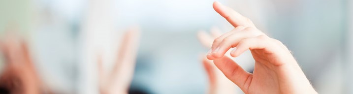 people raising hands