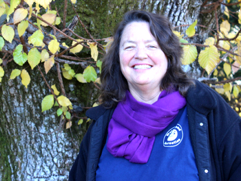 Virginia educates the public about EBMUD’s 28,000 acres of East Bay watershed land.