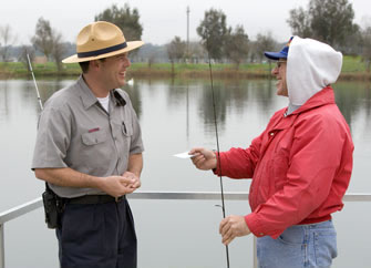 Fisherman and ranger