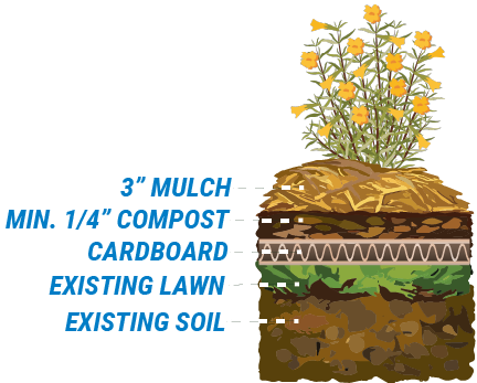 Sheet mulching layers