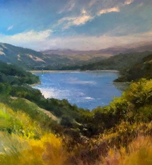 Feins Lafayette Reservoir, Oil on Canvas