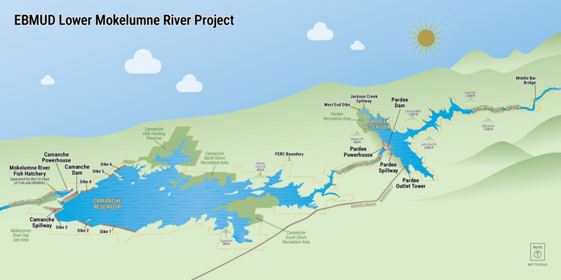 Map of Lower Mokelumne River Project facilities Map of Lower Mokelumne River Project facilities