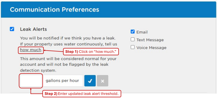 Updating Leak Thresholds
